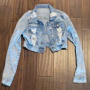 Cropped denim jacket
